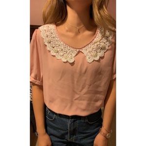 Pink Lace Blouse